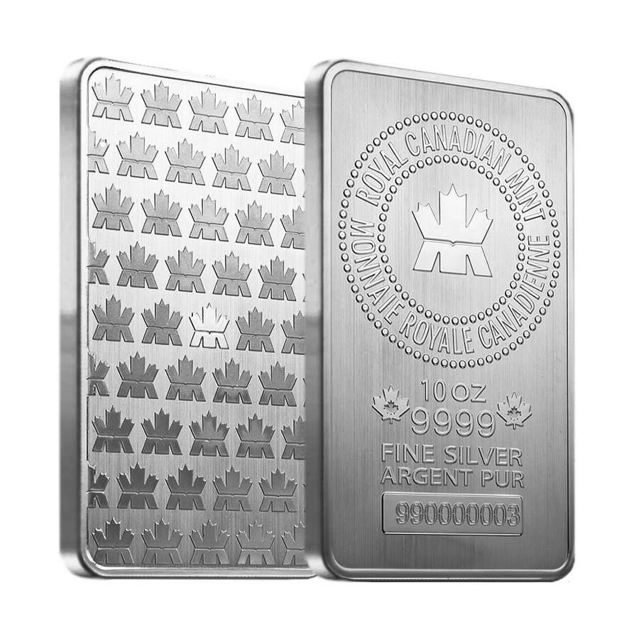 Silver Royal Canadian Mint Bar 10 oz Silver Bullion Malaysia